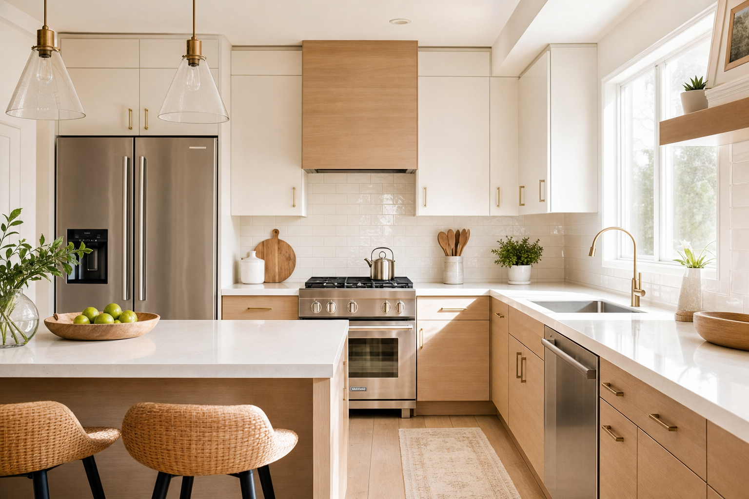 Sparkling clean kitchen after a professional deep clean